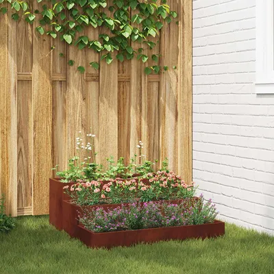Obrázek produktu pro vidaXL Zahradní květináč Rusty 90 x 90 x 35 cm Ocel odolná proti povětrnostním vlivům