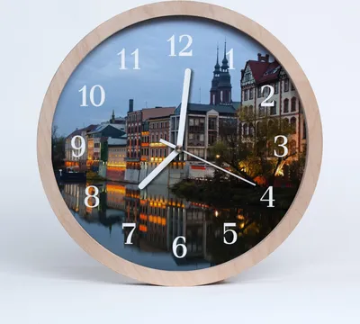 Produktbild von Holzuhr 30fi cm wanduhr - Altstadt Architektur