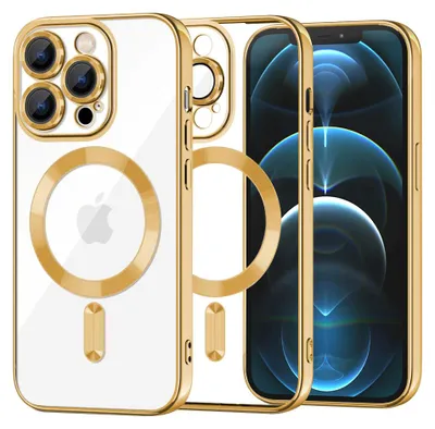 Obrázek produktu pro Techsuit zadní kryt Crystal s MagSafe pro Apple iPhone 12 Pro Max - Zlatý