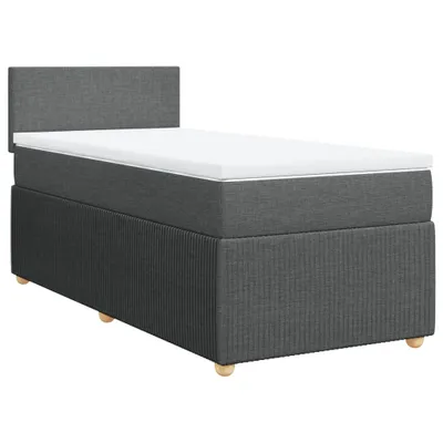 Produktbild von Boxspringbett mit Matratze Dunkelgrau 90x190 cm Stoff