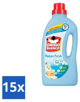 Produktbild von 15 x Omino Bianco Waschmittel Natürlich Frisch für Buntwäsche 1,48 l - Vorteilspackung - 15 Stücke