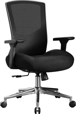 Produktbild von Bürostuhl Ergonomisch 200KG, Hoher Netzstuhl, 3D Sitzkissen, 4D Armlehnen, Verstellbare Lordosenstütze, PolyurethanRollen