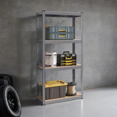 Produktbild von Lagerregal - Bücherregal - schwerer Stahlrahmen - 40 x 80 x 160 cm