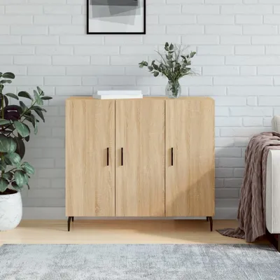 Produktbild von The Living Store Sideboard Sonoma-Eiche 90x34x80 cm Holzwerkstoff