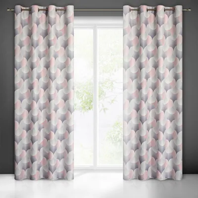 Obrázek produktu pro Záclona ASETA stříbrná růžová 140x250 cm závěs s očky