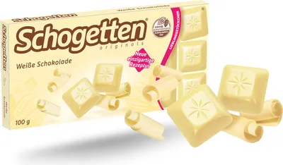 Produktbild von Schogetten Weiße Schokolade Stück für Stück zarte Schokolade 100g