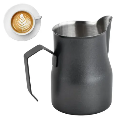 Milchkännchen 350 ml Edelstahl Barista Schwarz