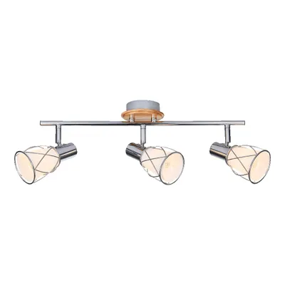 Obrázek produktu pro Stropní svítidlo PADRE 3xE14/40W bílá/světlé dřevo D: 480, Š: 150, V: 200, patice E14, stmívatelné