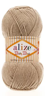 100g Strickgarn ALIZE Baby Best 256 beige Babywolle