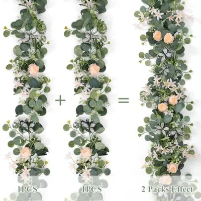 Productafbeelding van 2 x 2 m Kunstbloemenguirlande voor Decoratie