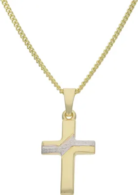 Produktbild von JuwelmaLux Anhänger 333/000 (8 Karat) Gold- und Weißgold Kreuz JL14-02-0237