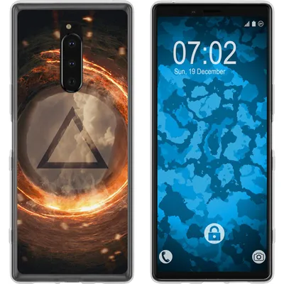 Produktbild von PhoneNatic Case kompatibel mit Sony Xperia 1 Silikon-Hülle Element Feuer M3