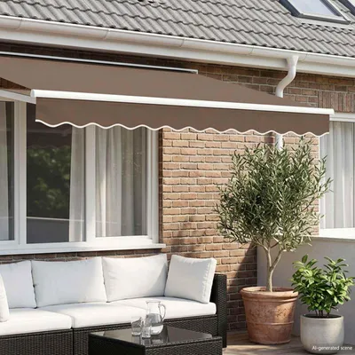 Produktbild von Markisenschürzen-Ersatz Taupe 3,5 m Polyester - Markisen c4150