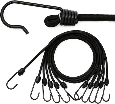 Produktbild von 6er Set Elastische Spanngummis mit Haken, 100 cm lang