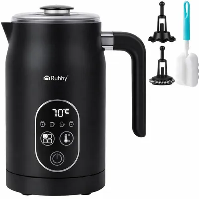 Produktbild von Ruhhy 26649 Milchaufschäumer mit LCD-Display, 500 W, schwarz