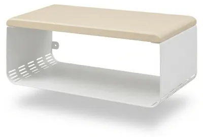 Schwebender Nachttisch, Fichtenholz, 40x15x20 cm, Weiß