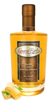 Produktbild von Landöl mit Buttergeschmack 0,35 L Glaskaraffe wie zerlassene Butter aber VEGAN!