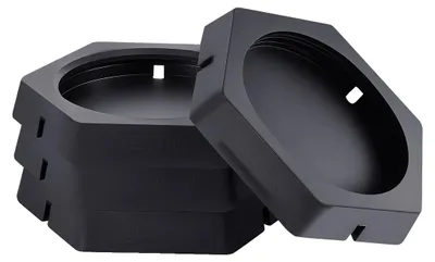 Produktbild von VEVOR Wohnmobil Nivellierpads, 9 Zoll runde Standfüße, dauerhaft befestigte Stabilisatoren für Wagenheber, Gummiwagenheberpads, 5000 lbs Tragfähigkeit pro Wohnmobil-Wagenheberpad, 5. Räder, Reisemobile, Klasse A/C Wohnmobile (4er-Pack), 4-a, 10-Zoll runde Metallfüße (ohne Jackfüße)