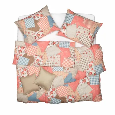 Obrázek produktu pro SCANquilt povlečení KLASIK patchwork lososová 100% bavlna 140 x 200/70 x 90 cm