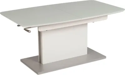 Produktbild von Funktionstisch ausziehbar Carey 120(160) x 70 x 55-74 Couchtisch Weiß 16076
