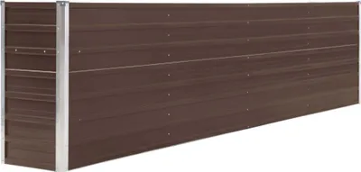 Image de vidaXL Lit surélevé 320 x 40 x 77 cm Acier galvanisé brun