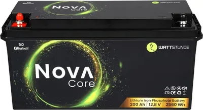 Produktbild von WATTSTUNDE NOVA Core Batterie 12,8V 200Ah 2560Wh LiFePO4 mit 0% MwSt nach §12 Abs. 3 UstG