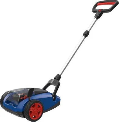 Productafbeelding van Accu grasmaaier - Handmaaier - Gazononderhoud - Borstelloze motor - 21 cm snijbreedte - Blauw rood zwart