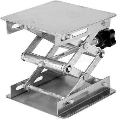 Productafbeelding van Heftafel - Hefplatform - Laboratorium Experimenten - Hoogte Verstelbaar - 14 x 10 x 6 cm - Zwart