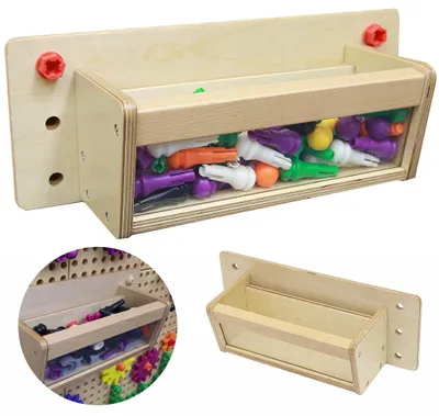 Image de MASTERKIDZ Boîte à accessoires murale transparente - STEM Science Board