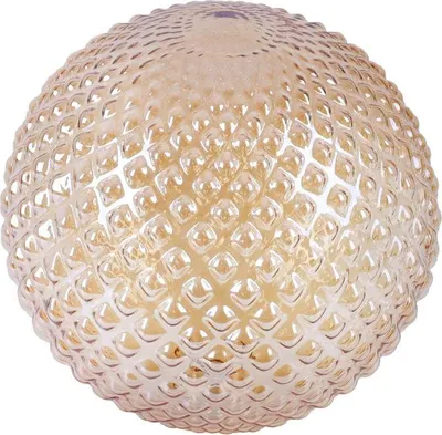 Image de Abat-jour Cannes couleur miel boule 15 cm – abat-jour en verre élégant pour un éclairage chaleureux de la pièce