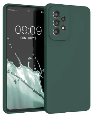 Produktbild von kwmobile Handyhülle für Samsung Galaxy A53 5G Hülle - Case Silikon - Kabelloses Laden - Schutzhülle Cover in Moosgrün