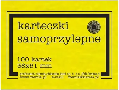 Produktbild von Karteczki samoprzylepne Fluo 38x51mm 100K żółte