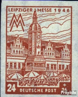 Produktbild von Briefmarken Sowjetische Zone (All.Bes.) 1946 Mi 164B Y postfrisch Leipziger Messe