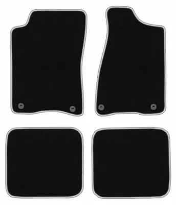 Immagine prodotto di Tappetini in moquette per Audi 80 B4 1991-1996 (berlina/station wagon) – set 4 pezzi, nero/argento, su misura – Wielganizator CARLUX