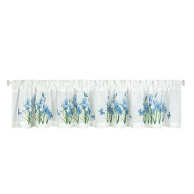 Obrázok produktu pre Záclona ALA biela modrá 30x150 cm volánová páska