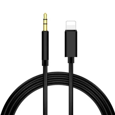 Produktbild von Nylon [AUX für Apple] Klinkenkabel – Audio-Kabel für iPhone 7 bis 14 Pro/Max – Kristallklarer Sound–Robustes Design für Auto, Lautsprecher & mehr