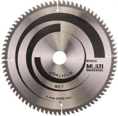 Immagine prodotto di BOSCH circular saw blade 254 x 30 x 3.2 mm (80 teeth) - Multi-material
