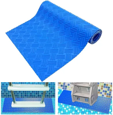 Zdjęcie produktu dla 23 x 90 cm. Mata antypoślizgowa do schodów basenowych. Mata zapewniająca bezpieczeństwo przy schodach basenowych