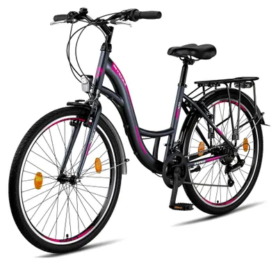 Produktbild von Stella Premium Citybike in 20", 24", 26", 28" für Mädchen, Jungen, Herren und Damen mit 21-Gang-Schaltung (6-Gang bei 20 Zoll)