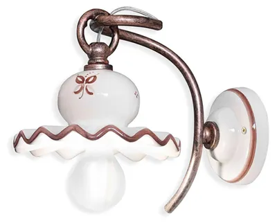 Image de Classic Roma Metal And Ceramic Ceramic Black Shaded Copper 1 Light E14