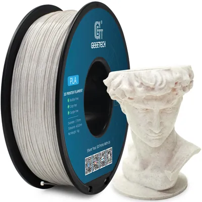 Immagine prodotto di Filamento PLA GEEETECH, 1,75 mm, filamento per stampante 3D, colore marmo marrone, bobina da 1 kg di filamento PLA effetto marmo
