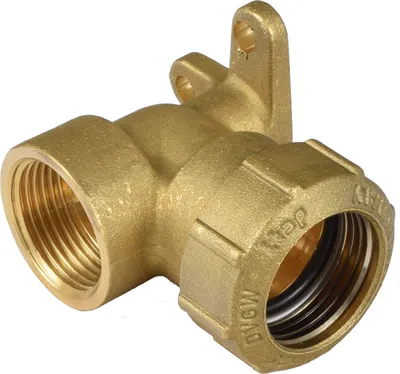 Produktbild von Agora-Tec® Messing Fitting Winkel 90 Grad 25mm auf 3/4 Zoll IG (24,2mm) für PE-Rohr 25mm zur Wandmontage