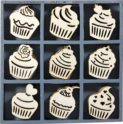 Produktbild von KNORR PRANDELL Holzornamentbox Cupcakes 105 x 105 cm Sperrholz