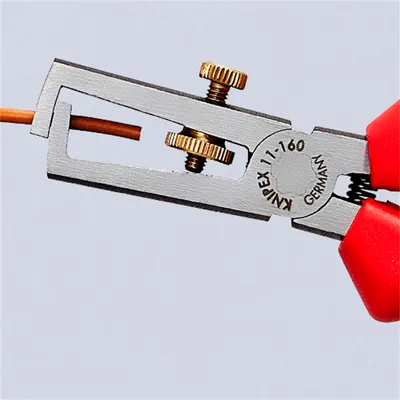 Obrázok produktu pre KNIPEX 11 02 160 SB Odstraňovače izolácie drôtu s otváracou pružinou, univerzálne s viaczložkovými puzdrami čierne atramentované 160 mm (SB karta/blister)