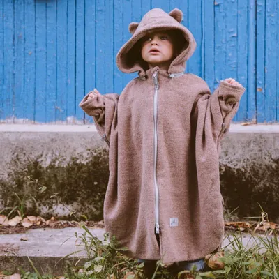Productafbeelding van Auto-poncho van merinowol, geschikt voor kinderen van 2 tot 6 jaar, merk Patulove
