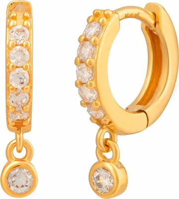 Produktbild von cai Creole 925 Sterling Silber vergoldet mit Zirkonia Anhänger 925/- Sterling Silber 1,6cm gelb Zirkonia Zirkonia 358215826V