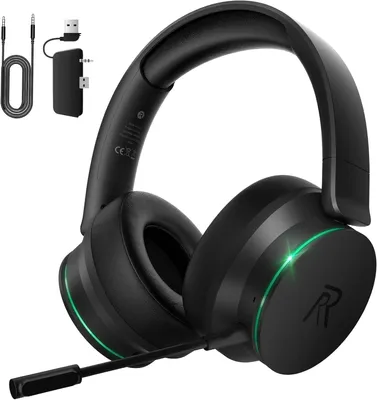 Produktbild von Gaming Headset für Xbox Series X|S, Xbox One, PS5,PS4,Noise Cancelling Bluetooth 5.3 Kabelloses PC Headset mit Mikrofon,3D-Surround-Sound,45H Batterie