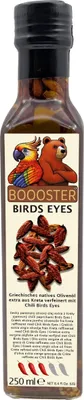 Produktbild von APSU Würz-Öl 250ml von BOOOSTER® Extra Natives Olivenöl mit Bird’s Eye Chilis Premium-Dressing-Öl aus Griechenland Kreta für Feinschmecker-innen und die mediterrane Küche