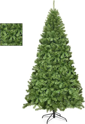 Zdjęcie produktu dla KOMFOTTEU Sztuczna choinka 150/180/210/230/270 cm z PVC, samootwierająca się choinka z parasolem z podstawą, choinka do użytku na zewnątrz (180 cm, zielona)