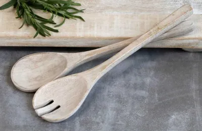Produktbild von Chic Antique Salatbesteck LAON Mango Holz 28 cm Set 2-tlg Holzbesteck